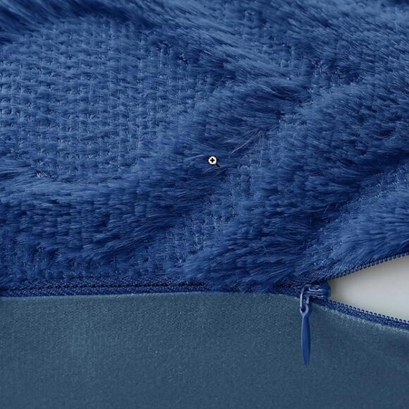 Decorative Pillow Covers Set Boho Blue Soft Accent Couch Cottage Decor 20x20 - Picture 4 of 7